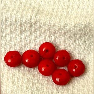 Tiny Genuine Coral beads. For DiY jewelry. Very small maybe 4 mm. But beautiful!